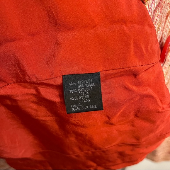 LAFAYETTE 148 Orange Tweed Blazer Size 14 - Picture 10 of 15